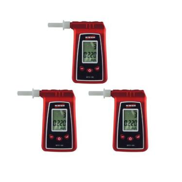 Imagem de Kit 3 Bafômetro Digital Álcool Escala 0.00 A 2.00Mg/l Etilômetro Alarm