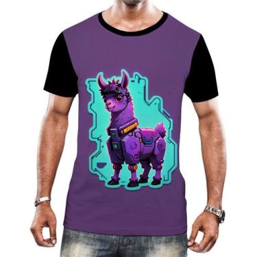 Imagem de Camiseta Camisa Tshirt Animais Cyberpunk Lhama Alpaca HD 1 - Enjoy Sho
