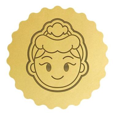 Imagem de Cortadore Biscoito Cabeça Princesa Cinderela - DOCE IMPRESSO, 8,5cm