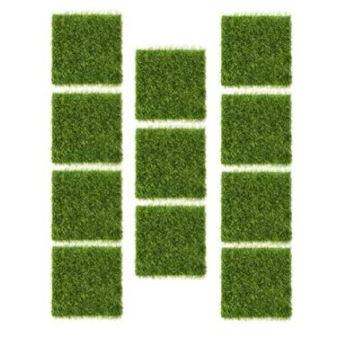 Imagem de Ornamentos de Jardim Em Miniatura, Conjunto de Ornamentos de Micro Paisagem, Mundo de Fadas DIY Com Grama Simulada 7,5 * 7,5 Cm para Jardim de Contêineres, Terrário, Decoração de