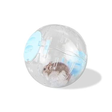 Imagem de Andiker Bola de Hamster, bola de corrida transparente para hamster de 14 cm com furos respiráveis, fácil de instalar, bola de exercício para animais pequenos para manter a forma ou fazer mais rodas de hamster esportivas