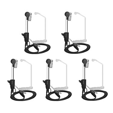 Imagem de LSENG Fone de ouvido de tubo acústico de rádio bidirecional com microfone de 2 pinos PTT Walkie Talkies para Baofeng UV-5R Series BF-888S Retevis H-777 TW-325 (pacote com 5)