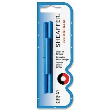 Imagem de Cartuchos de tinta Cross Sheaffer Skrip para caneta-tinteiro azul - Pacote com cinco (96320)