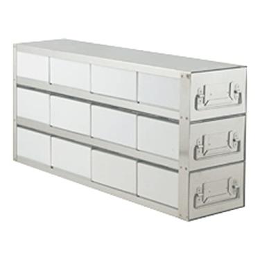 Imagem de Freezer Rack Solutions USA UFD-433-100 Rack vertical para freezer com gavetas, caixa e divisor (100 células), caixa 4 x 3