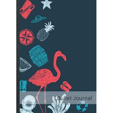 Imagem de Bullet Journal: Dot Grid Notebook Pages • Over 100 dotted pages • Design „Flamingos 106“ • Size A4 (21 x 29,7 cm) • Perfect for Planner, Bullet ... List, Writing, Sketching. Do it yourself! DIY