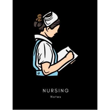 Imagem de Nursing Notes: Note taking Cornell style system. Blank nursing notebook.