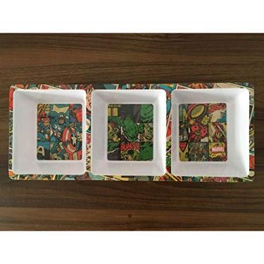 Imagem de Petisqueira retangular turma da marvel