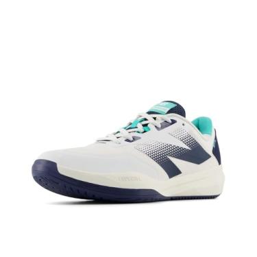 Imagem de New Balance FuelCell 796 V4 Tênis masculino, Branco/azul marinho/jade cibernético, 13 Wide