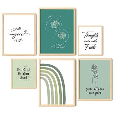 Imagem de EXCOOL CLUB Decoração de escritório de terapia pôsteres de saúde mental para ensino médio - arte de parede de psicologia de 30,5 x 40,6 cm, itens essenciais para escritório de aconselhamento, decoração de terapeutas, suprimentos de conselheiro escolar para sala de aula (sem moldura)