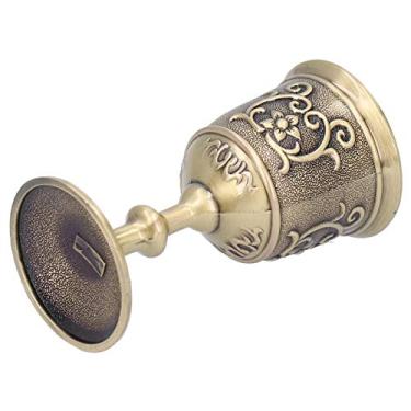 Imagem de Cálice de Bronze, Copo de Uísque de Cálice Real Europeu retrô, Ideal para Cozinha, Casa e Bar, Mantém As Bebidas Refrescantes, ótimo para Casamentos, Sensação Medieval, (C 23,6 x