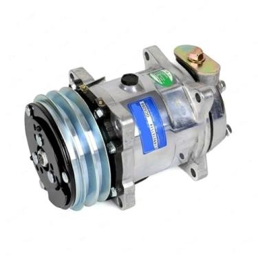 Imagem de Compressor de ar condicionado automotivo 4000W, polia dupla, peças modificadas de alta velocidade para ar condicionado automotivo para caminhões(12V UB)