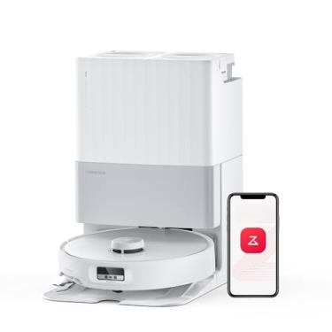 Imagem de Robô aspirador/esfregão Roborock Qrevo Edge, sucção 18500Pa, 0 emaranhado, escova lateral FlexiArm Arc, chassi AdaptiLift, lavagem água quente/secagem esfregão FlexiArm que sobe 17mm, autoesvaziamento