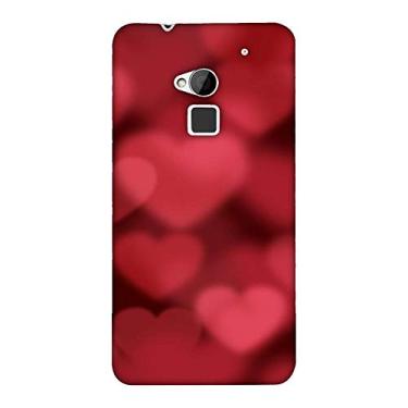 Imagem de AMZER Capa traseira rígida de encaixe com design feito à mão e slim fit para HTC One Max - Corações desbotadas cor HD, capa traseira ultra leve