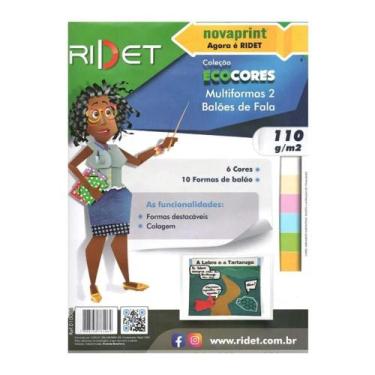 Imagem de Bloco Eco Cores Multiformas Balões 6 Cores 24 fls - Ridet - Rigang