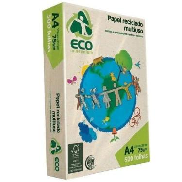 Imagem de Papel Reciclado Multiuso Eco Millennium A4 500 Folhas - Jandaia