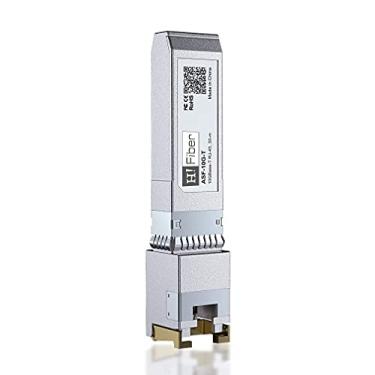 Imagem de Módulo H!Fiber 10Gb SFP+ para RJ45, Ethernet 10Gbase-T SFP+ Transceptor de Cobre Suporte 10G/5G/2,5G/1,25G, para Netgear AXM765, MikroTik, Ubiquiti, Unifi, QNAP, D-Link e mais, Cat6a/Cat7,30m (98 pés)