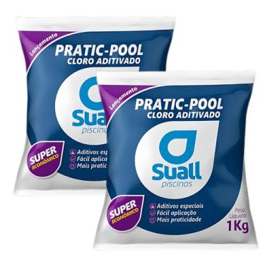 Imagem de KIT 2 Cloro Suall Pratic pool Tratamento Sanitizante de piscina 2KG