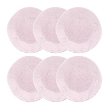Imagem de Conjunto 6 Pratos Raso 27,5 Cm Ryo Pink Sand Porcelana Oxford