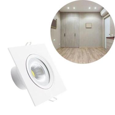 Imagem de Luminária Spot Luz LED Quadrada Luz Fria Iluminação 3W - ShopMix