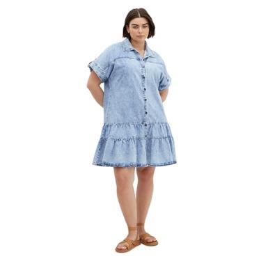 Imagem de City Chic Vestido feminino jeans Layla, Jeans leve, 25 Plus Size