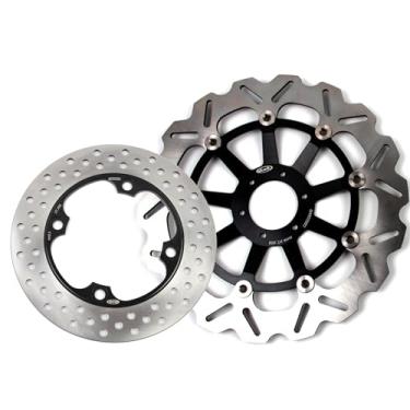 Imagem de Discos de freio dianteiros e traseiros flutuantes para Honda CB250F Hornet 250 1997-2018, acessórios de substituição de motocicleta pretos