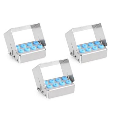Imagem de Caixa organizadora de 8 furos para esterilizador de autoclave, suporte de armazenamento de instrumentos (3 peças)
