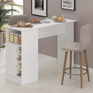 Imagem de Bancada Gourmet para Cozinha com 5 Nichos - Branco - Fellicci, Branco