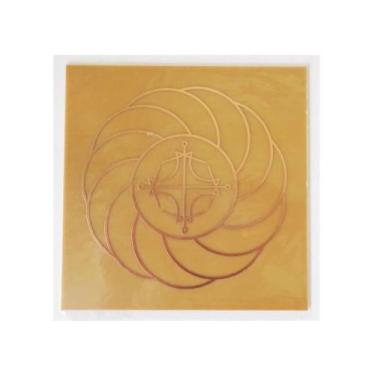 Imagem de Placa Grafico Turbilhão com Sol G 15x15cm - Radionica Radiestesia - Dh