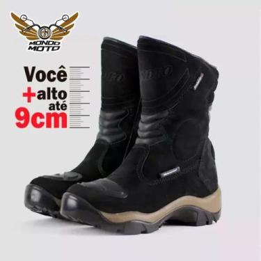 Imagem de Bota Mondeo Stability Impermeável  Couro  Aumenta 9cm 9797 N42