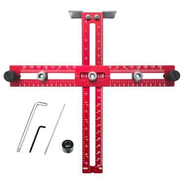 Imagem de Gabinete de hardware gabinete de gabinete ajustável Modelo de ferramenta de perfuração Guia de perfuração de perfuração de alumínio alumínio do gabinete do gabinete do gabinete do