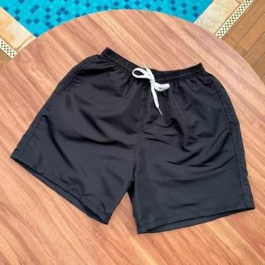 Imagem de Bermuda Short Tactel Lisa Fitness Top Treino Verão Leve Masculina - Ma