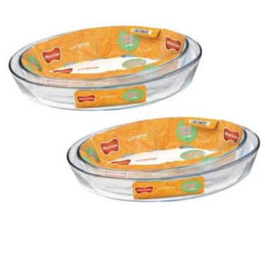 Imagem de Conjunto 4 Assadeiras Oval Assados e Doces 3,2L 4L Marinex