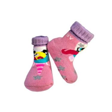 Imagem de Meia atoalhada unicornio petunia lilas 0-15 ref-23056001 - LEKE  MEIAS