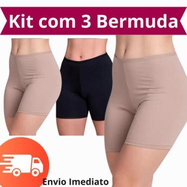 Imagem de Kit 3 Bermuda Segunda Pele Queridinha das Blogueiras - Cygile, Sortido