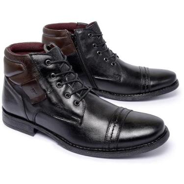 Imagem de Bota Masculina Couro Linha Premium Conforto Estilo Cor Preto - Ferrile
