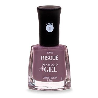 Imagem de Risqué Esmalte Diamond Gel Lavanda Francesa Cremoso 9 5 Ml