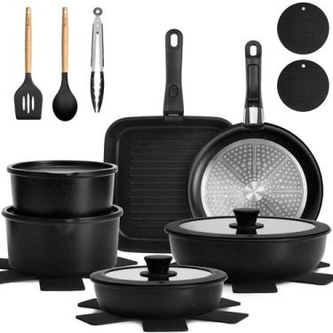 Imagem de Conjunto de utensílios de cozinha KIKCOIN, 22 unidades antiaderentes c