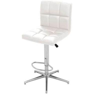 Imagem de Banqueta Gomos Recife Base Estrela Cor Branca - 22506