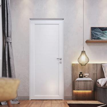 Imagem de Porta de Alumínio Lambri 215x85cm com Maçaneta Lucasa Alumínio