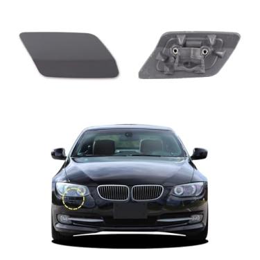 Imagem de Goholy Capa de arruela de farol de para-choque dianteiro de carro compatível com BMW 328i 3351 335lS Coupe Convertible 2011-2013 Tampa de bicos de arruela de farol 61677253393 61677253394 Capa de