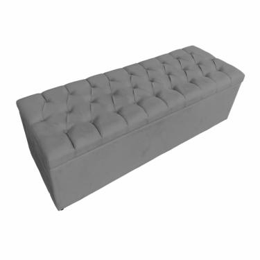 Imagem de Calçadeira Baú Paris Slim King 1,95 M Suede Cinza