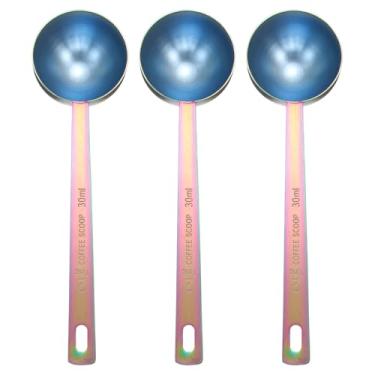 Imagem de HARFINGTON 3 colheres medidoras individuais, 2 colheres de sopa (6 colheres de chá, 30 ml) colher de chá/colher de sopa, aço inoxidável 304, tigela quadrada única, colher de medição de cabo longo