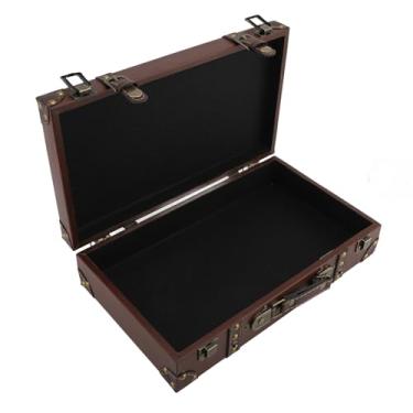 Imagem de Mala de Couro Vintage para Decoração de Casa e Suporte Temático, Armazenamento Seguro para Amantes retrô, Marrom 34x20.5x8cm