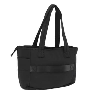 Imagem de Sacola para Mulheres, Bolsa de Ombro Acolchoada, Bolsa Inchada para Trabalho, Bolsa Leve Leve Com Compartimento para Uso Diário de Viagem Em Casa (Preto)