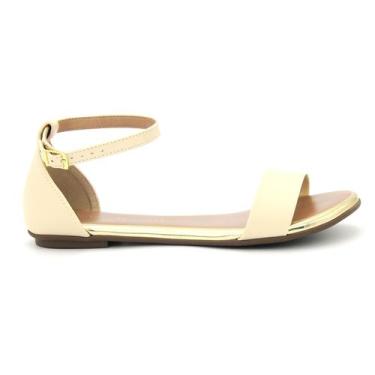 Imagem de Sandalia Feminina Beira Rio 8367.669 Calcanhar Fechado Leve, 35, Creme