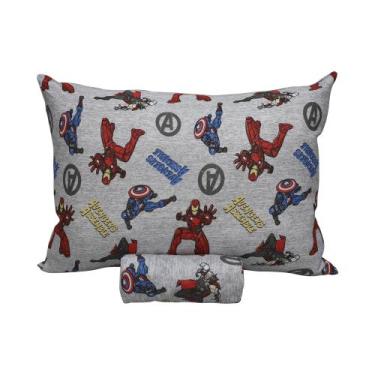Imagem de Jogo De Cama Menino Vingadores Com Elástico 2 Pçs Thor Ferro - Portall