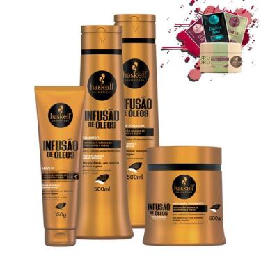 Imagem de Kit Haskell Infusão de Óleos Sh Cond Másc 500gr Leave 150gr