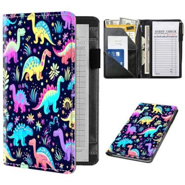 Imagem de Livro de servidor para garçonete, livros de servidor para garçonete com bolso com zíper, lindo livro de garçonete, organizador de garçonete com bolso para dinheiro e avental de servidor com zíper