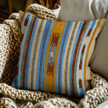 Imagem de 2 Capa de Almofada Kilim Original 100% Algodão 45x45 Vr (D8Kil Azul Bege Verde Amarelo Laranja Vermelho Cru - Classico)