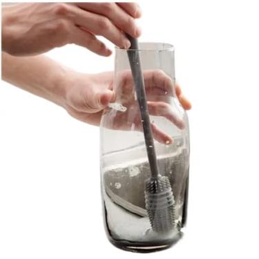 Imagem de Escova Silicone De Limpar Mamadeira Copo Taça Jarra Garrafa Grande